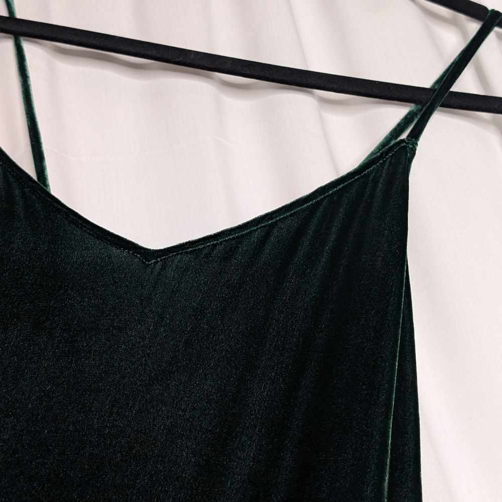 Reformation Rimini Velvet Dress Forest Dark Green Gown Maxi - Picture 5 of 10